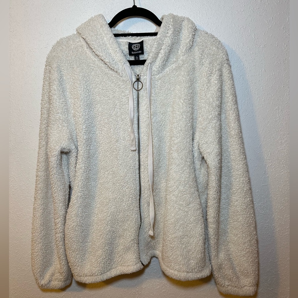 Women’s Bobeau Soft Teddy Pull Up Jacket - Size L
